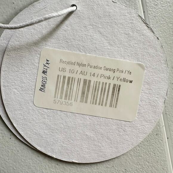 Princess Polly Swim 2 Pc Set Bikini Top Wrap Sarong Skirt Pink Yellow Zebra 10 - Picture 16 of 16